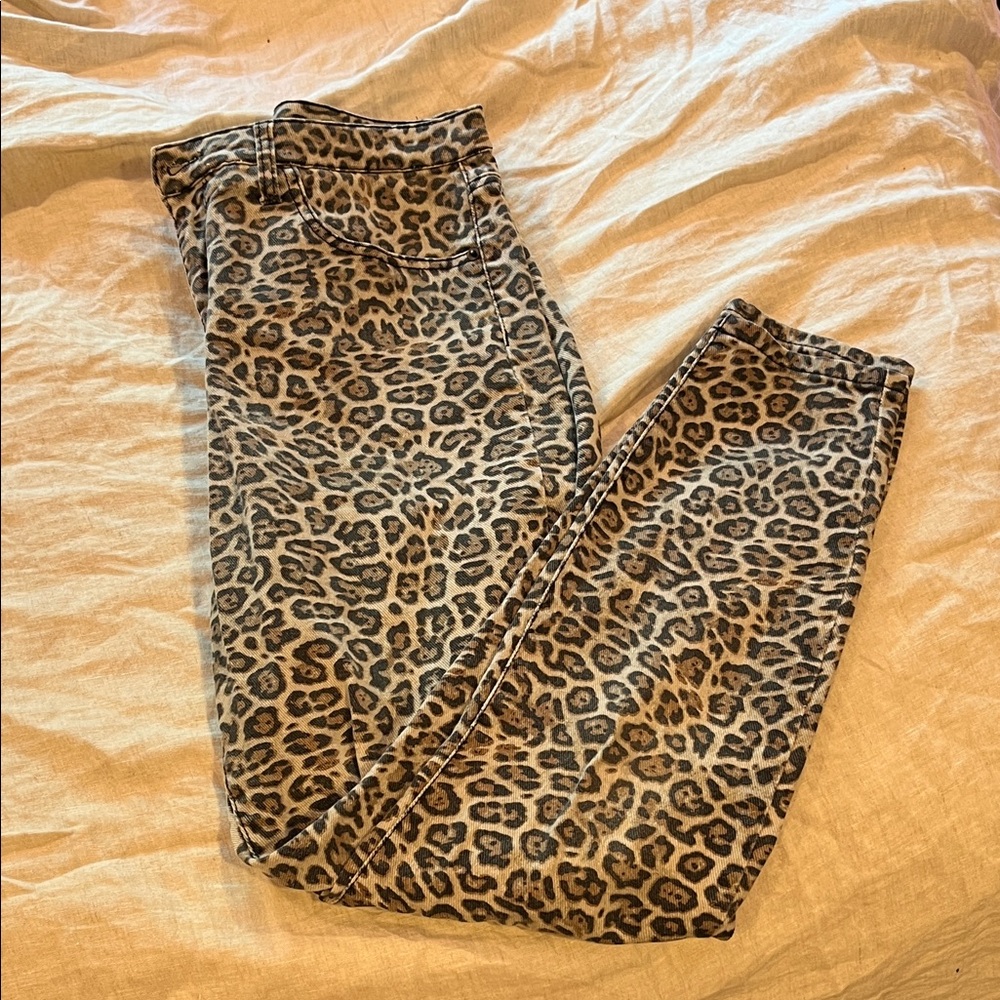 🌈 3/$10 Wild Fable Leopard Skinny Jeans - Tan and Black